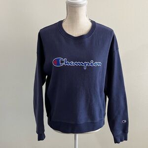 𝅺champion | Reverse Weave Navy Sweatshirt
